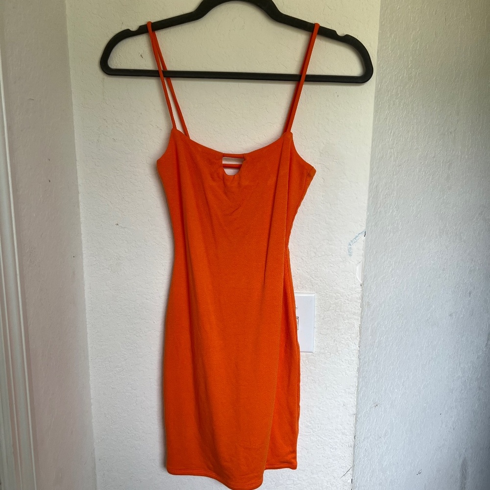 Naked Wardrobe Orange Mini Dress